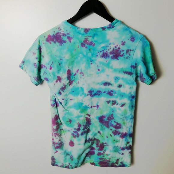 Tie Dye T Shirt ComfortSoft Adult Festival Tee Short Sleeve 100% Cotton Logo S - Picture 4 of 7